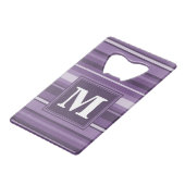 Monogram Lavender strepen Creditkaart Flessenopener (Voorkant Gekanteld)