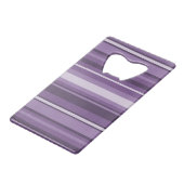 Monogram Lavender strepen Creditkaart Flessenopener (Achterkant Gekanteld)
