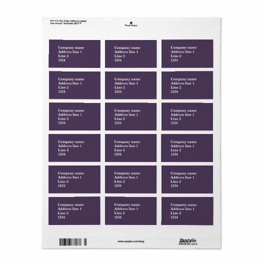 Monogram Lavender strepen Etiket (Full Sheet)