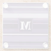Monogram Lavender strepen Glazen Onderzetter (Achterkant)