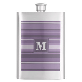 Monogram Lavender strepen Heupfles