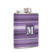 Monogram Lavender strepen Heupfles (Rechts)