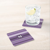 Monogram Lavender strepen Kartonnen Onderzetters (Insitu)