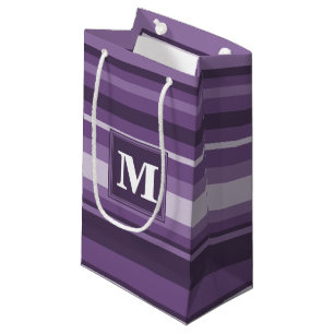 Monogram Lavender strepen Klein Cadeauzakje