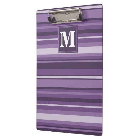 Monogram Lavender strepen Klembord (Links)