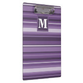 Monogram Lavender strepen Klembord (Rechts)