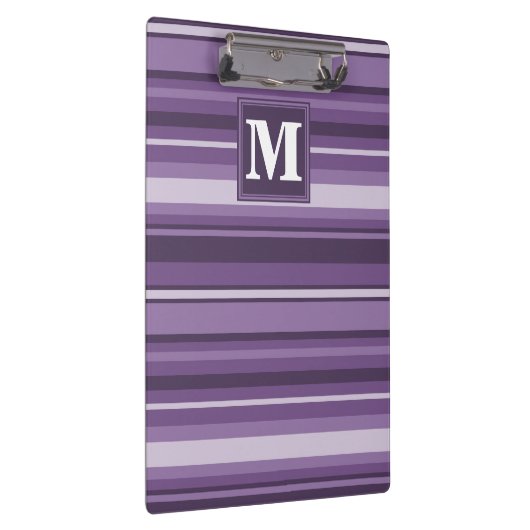 Monogram Lavender strepen Klembord (Rechts)