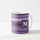 Monogram Lavender strepen Koffiemok (Voorkant rechts)