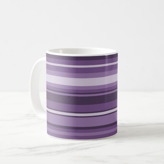 Monogram Lavender strepen Koffiemok (Voorkant links)