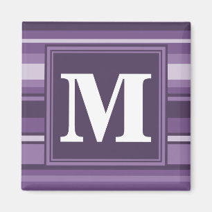 Monogram Lavender strepen Magneet