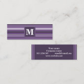 Monogram Lavender strepen Mini Visitekaartje (Voorkant / Achterkant)