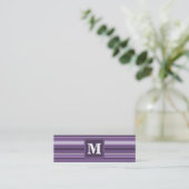 Monogram Lavender strepen Mini Visitekaartje (Staand voorkant)
