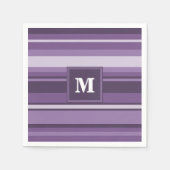 Monogram Lavender strepen Servetten (Voorkant)