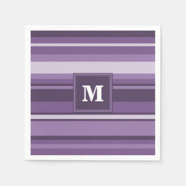 Monogram Lavender strepen Servetten
