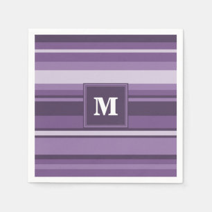 Monogram Lavender strepen Servetten
