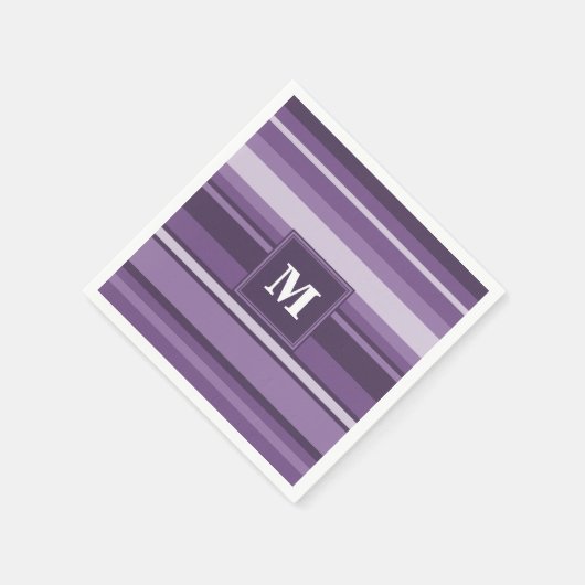 Monogram Lavender strepen Servetten (Hoek)