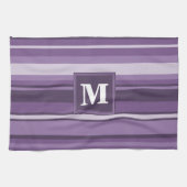 Monogram Lavender strepen Theedoek (Horizontaal)