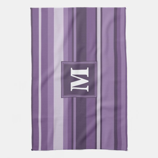 Monogram Lavender strepen Theedoek (Verticaal)