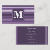 Monogram Lavender strepen Visitekaartje (Voorkant / Achterkant)