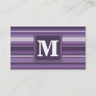 Monogram Lavender strepen Visitekaartje