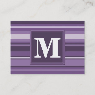 Monogram Lavender strepen Visitekaartje