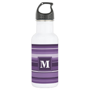 Monogram Lavender strepen Waterfles