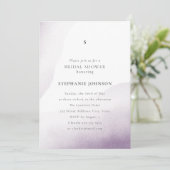 Monogram lavender Waterverf Was Vrijgezellenfeest Kaart (Staand voorkant)