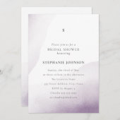 Monogram lavender Waterverf Was Vrijgezellenfeest Kaart (Voorkant / Achterkant)