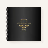 Monogram Lawyer - Black and Gold Notitieboek (Voorkant)