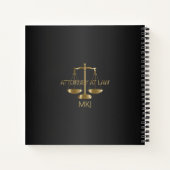 Monogram Lawyer - Black and Gold Notitieboek (Achterkant)