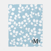 Monogram Leaf Pattern Fleece Blanket (Voorkant)