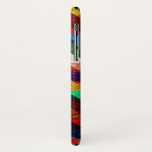 Monogram leder Colorful Chevron Stripes Case-Mate iPhone Case (Achterkant/links)