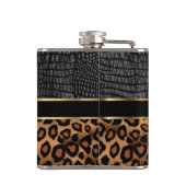 Monogram leder en luipspatroon heupfles (Achterkant)