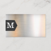 Monogram | Leder en metaal Visitekaartje (Voorkant)