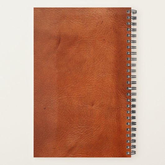 Monogram leder-kijk met spiraalvormige bindingen planner (Achterkant)