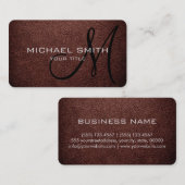 Monogram leder Kijk Visitekaartje (Voorkant / Achterkant)