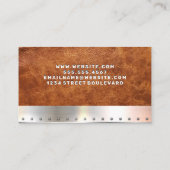 Monogram | Leder | Metaal Visitekaartje (Achterkant)