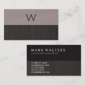 Monogram | Leder Visitekaartje (Voorkant / Achterkant)