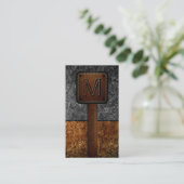 Monogram Lederen look #10 Visitekaartje (Staand voorkant)