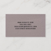 Monogram | Ledertextiel Visitekaartje (Achterkant)