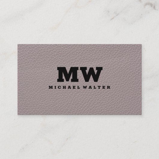 Monogram | Ledertextiel Visitekaartje (Voorkant)