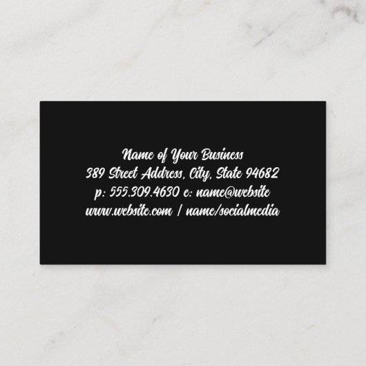 Monogram | Ledertextiel Visitekaartje (Achterkant)