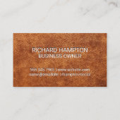 Monogram | Leer en patch Visitekaartje (Achterkant)