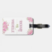 Monogram legante minimale Chic Initiaal letter Bagagelabel (Achterkant horizontaal)