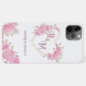 Monogram legante minimale Chic Initiaal letter Case-Mate iPhone Case (Achterkant (horizontaal))