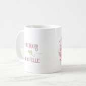Monogram legante minimale Chic Initiaal letter Koffiemok (Voorkant links)