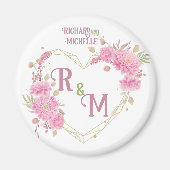 Monogram legante minimale Chic Initiaal letter Magneet (Voorkant)