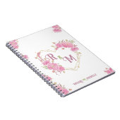 Monogram legante minimale Chic Initiaal letter Notitieboek (Rechterzijde)