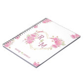 Monogram legante minimale Chic Initiaal letter Notitieboek (Linkerzijde)