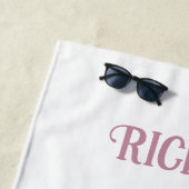 Monogram legante minimale Chic Initiaal letter Strandlaken (In situ)